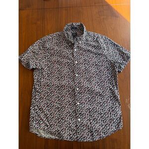 J.Crew Men's Slim Fit Flex Washed Short Sleeve Button Up Floral Shirt - Size L